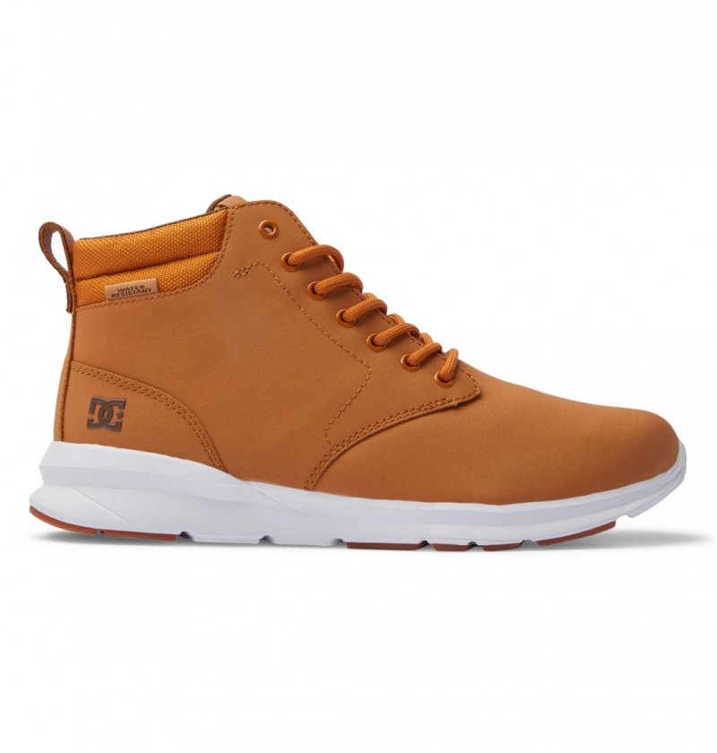 Wheat / Turkish Coffee DC Shoes Mason 2 - Water Resistant Leather Shoes | FZRPKQ-246