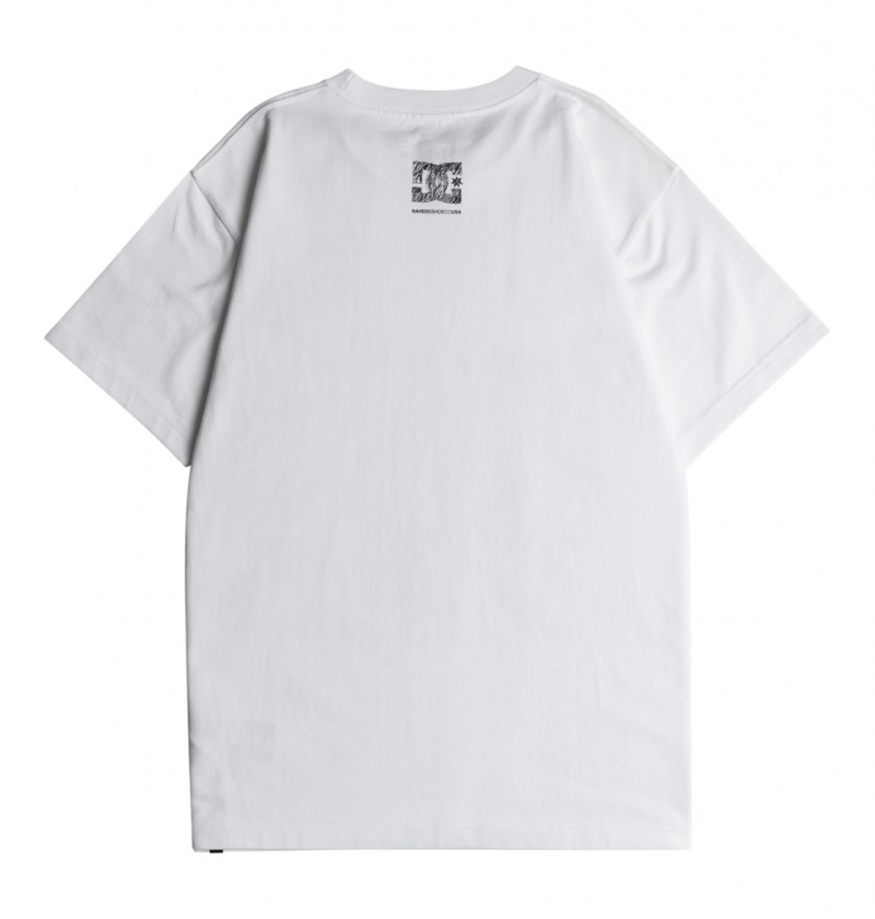 White DC Shoes DCrave - T-Shirt | YNSIZT-876