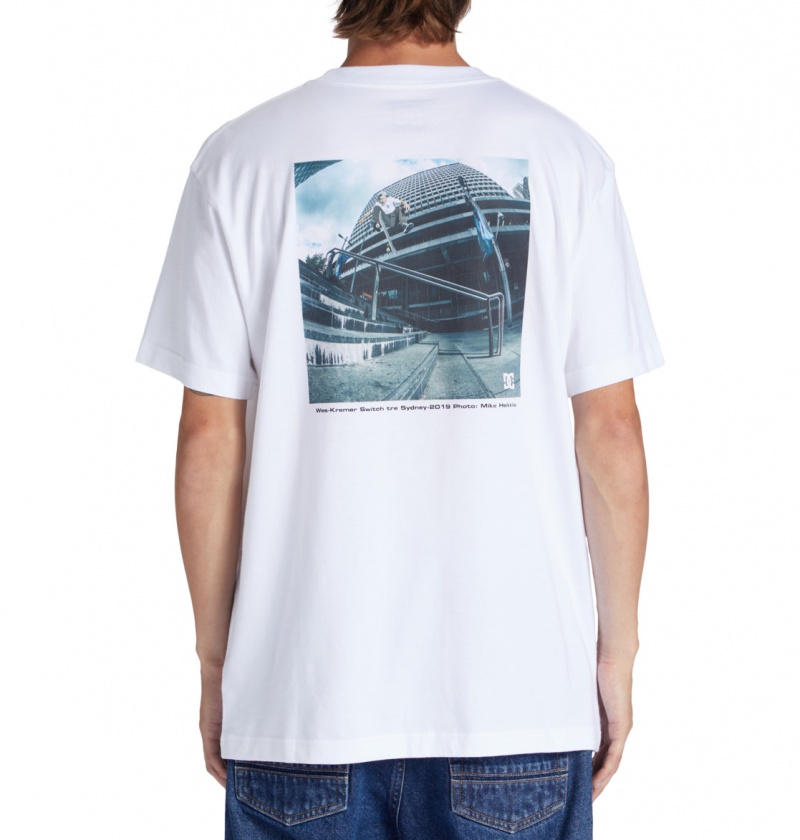 White DC Shoes Heikkila Sw 360 Flip - T-Shirt | KWTJGZ-096