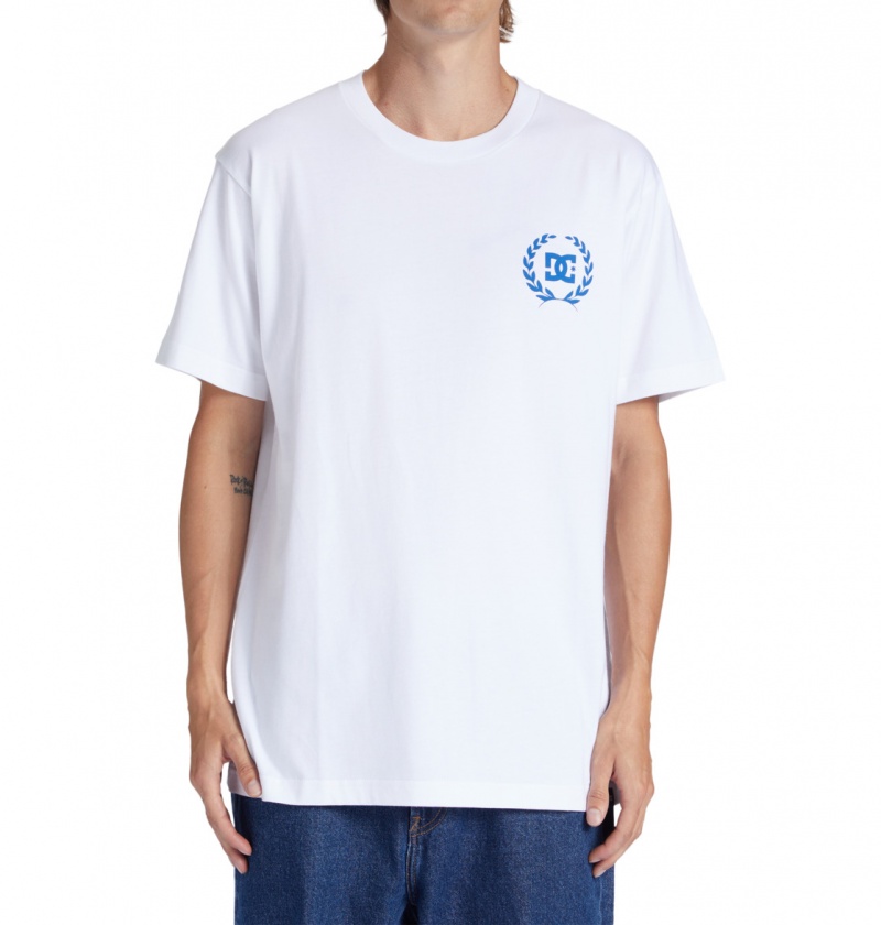 White DC Shoes Lifes Changing - T-Shirt | CBVFYM-945