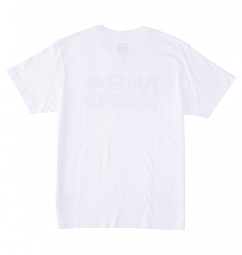 White DC Shoes Nine Four - T-Shirt | MRBPGO-785