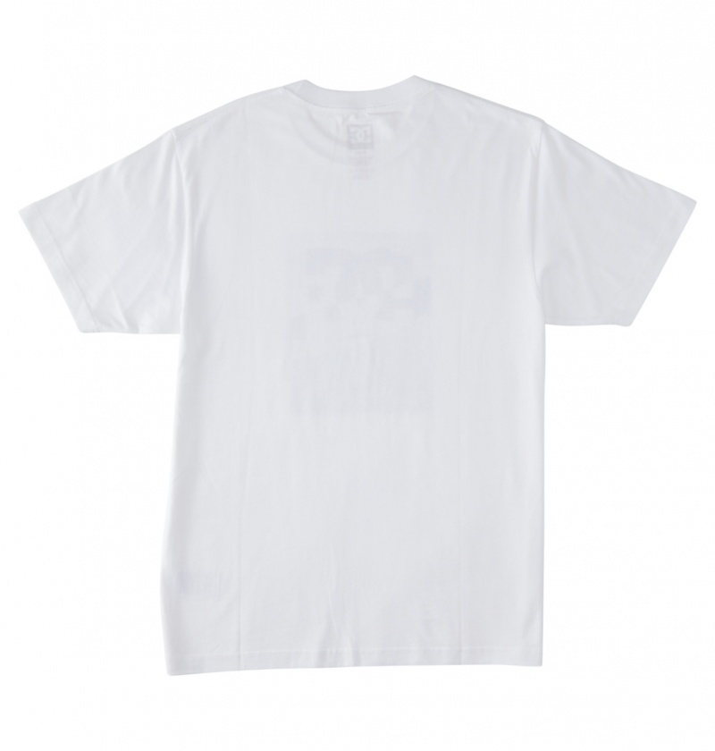 White DC Shoes Notice - T-Shirt | QSOIUE-761