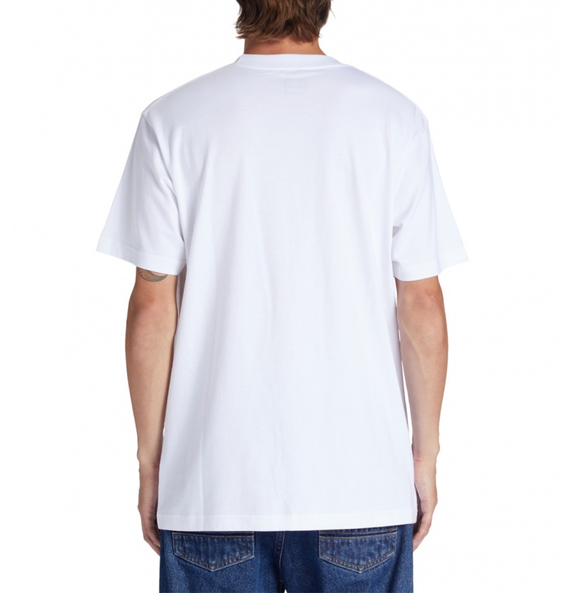 White DC Shoes Notice - T-Shirt | QSOIUE-761