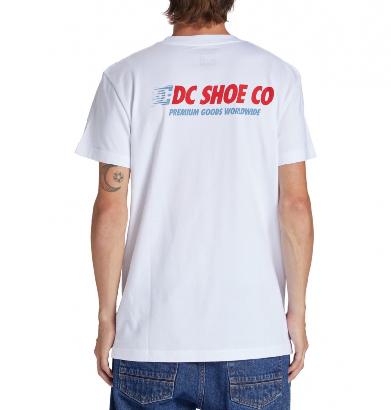 White DC Shoes Wholesale - T-Shirt | UXLKBE-675