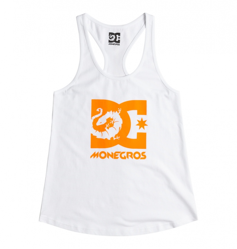 White DC Shoes x Monegros - Vest Top | ZKLGFQ-731