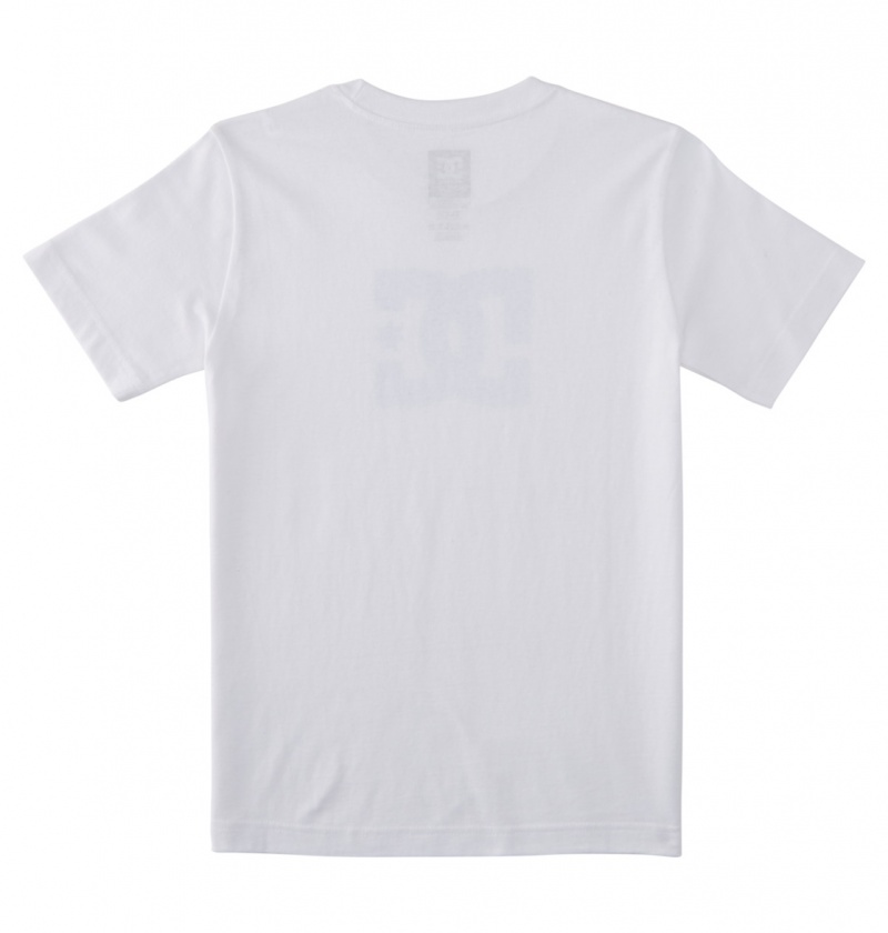 White / Abstract Camo DC Shoes DC Star - T-Shirt 8-16 | RQJYMD-908