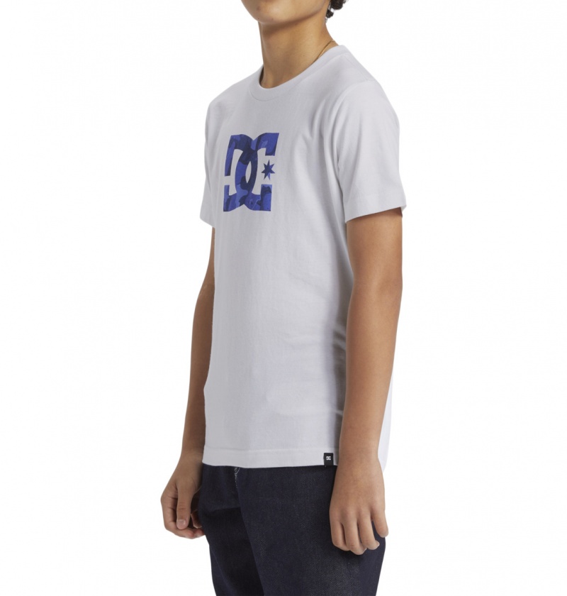 White / Abstract Camo DC Shoes DC Star - T-Shirt 8-16 | RQJYMD-908