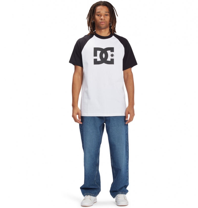 White / Black DC Shoes DC Star - T-Shirt | LHRPSY-920