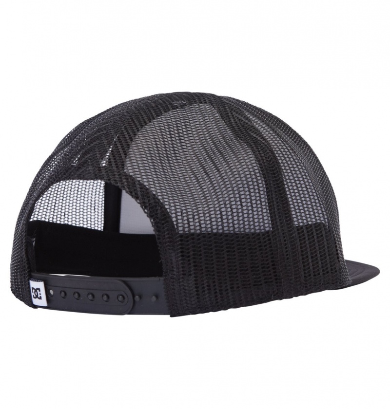 White / Black DC Shoes Gas Station - Trucker Cap | GKIXVO-924