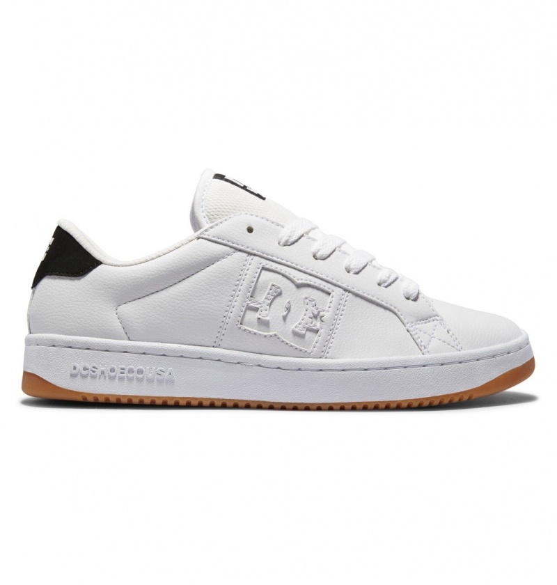 White / Black / Gum DC Shoes Striker - Leather Shoes | RSEYMA-937