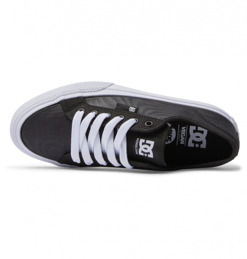 White / Black / White Print DC Shoes Manual Tx Se - Shoes | NJKHDW-836