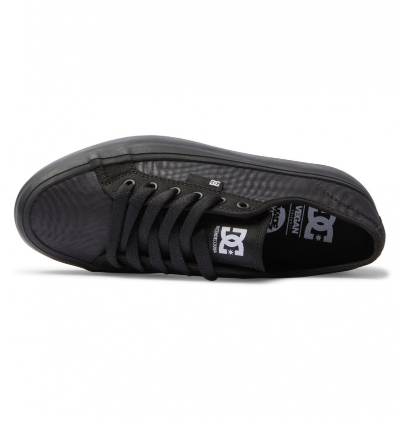 White / Black / White Print DC Shoes Manual Platform - Shoes | XMOCDF-785