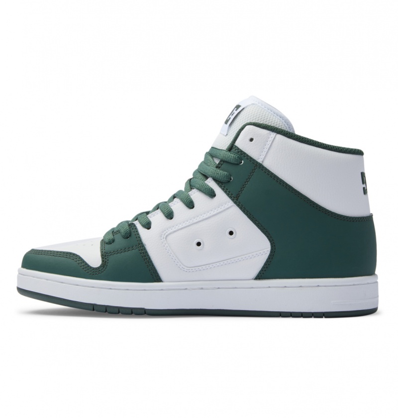 White / Dark Olive DC Shoes Manteca 4 Hi - High-Top Shoes | QGBRCY-069