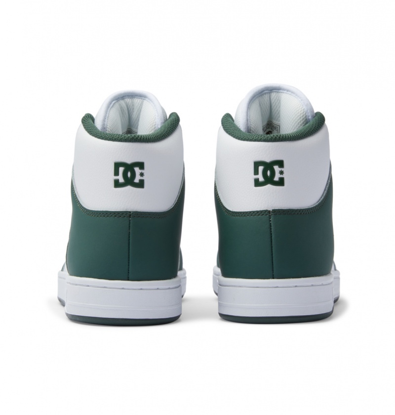 White / Dark Olive DC Shoes Manteca 4 Hi - High-Top Shoes | QGBRCY-069