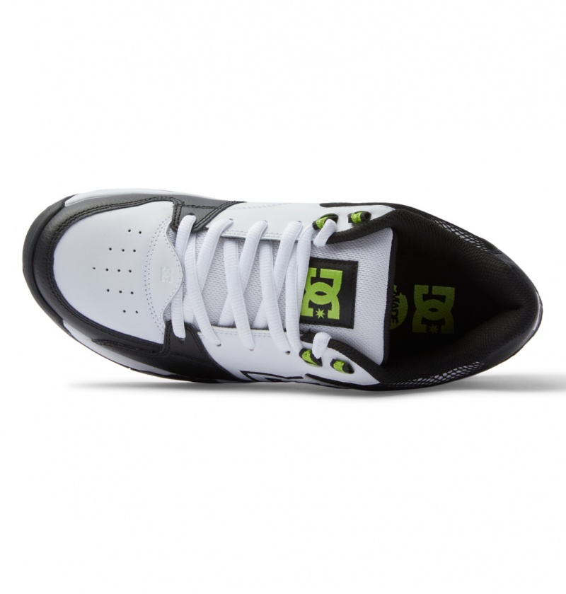 White / Lime DC Shoes Versatile - Skate Shoes | MVZCQH-426