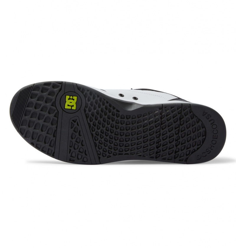 White / Lime DC Shoes Versatile - Skate Shoes | MVZCQH-426