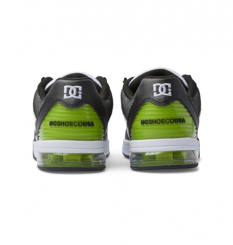 White / Lime DC Shoes Versatile - Skate Shoes | MVZCQH-426