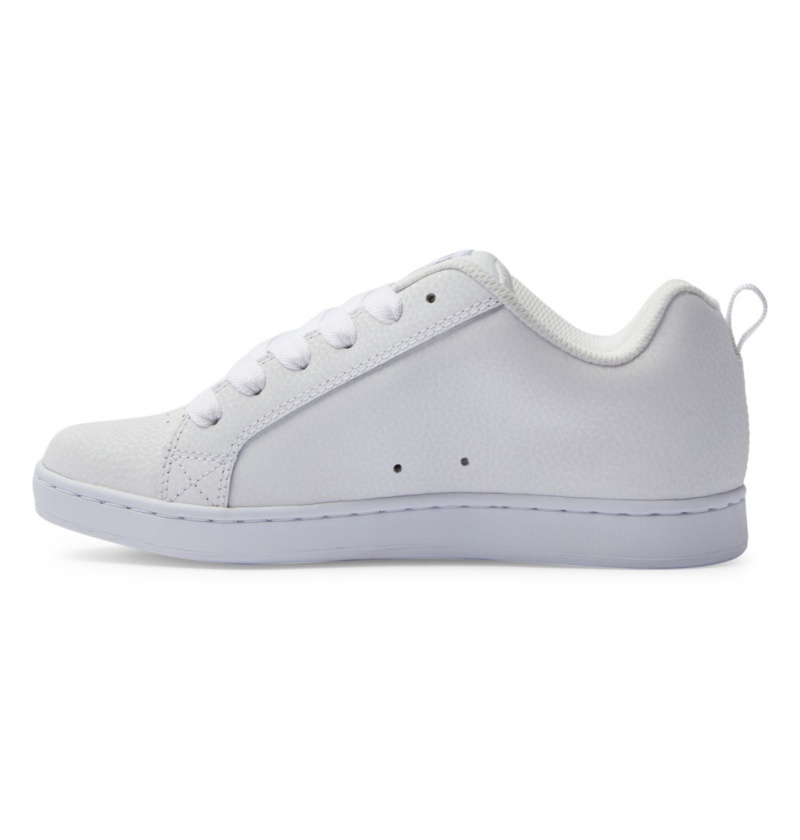 White / M Silver DC Shoes Court Graffik - Shoes | UFQISD-156