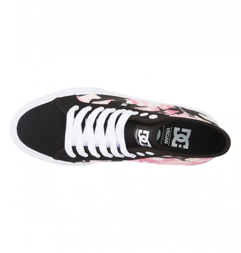 White / Pink Camo DC Shoes Manual - High-Top Shoes | BDRQKV-175