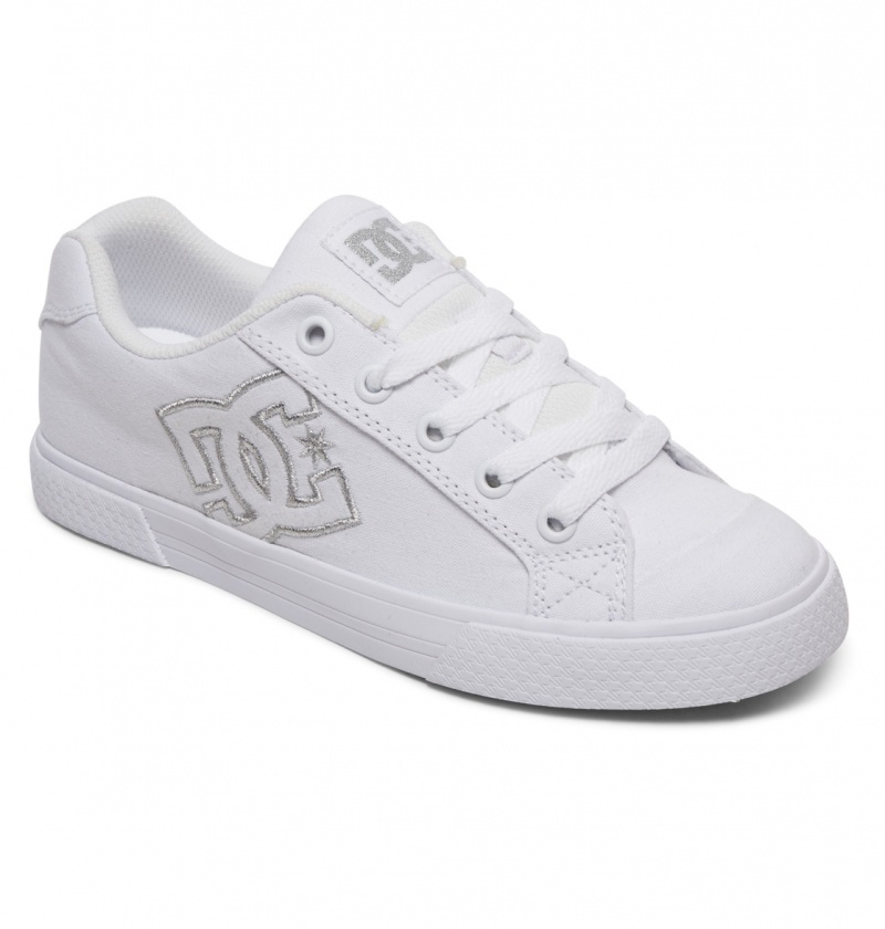 White / Silver DC Shoes Chelsea Tx - Shoes | ZFVCXO-912