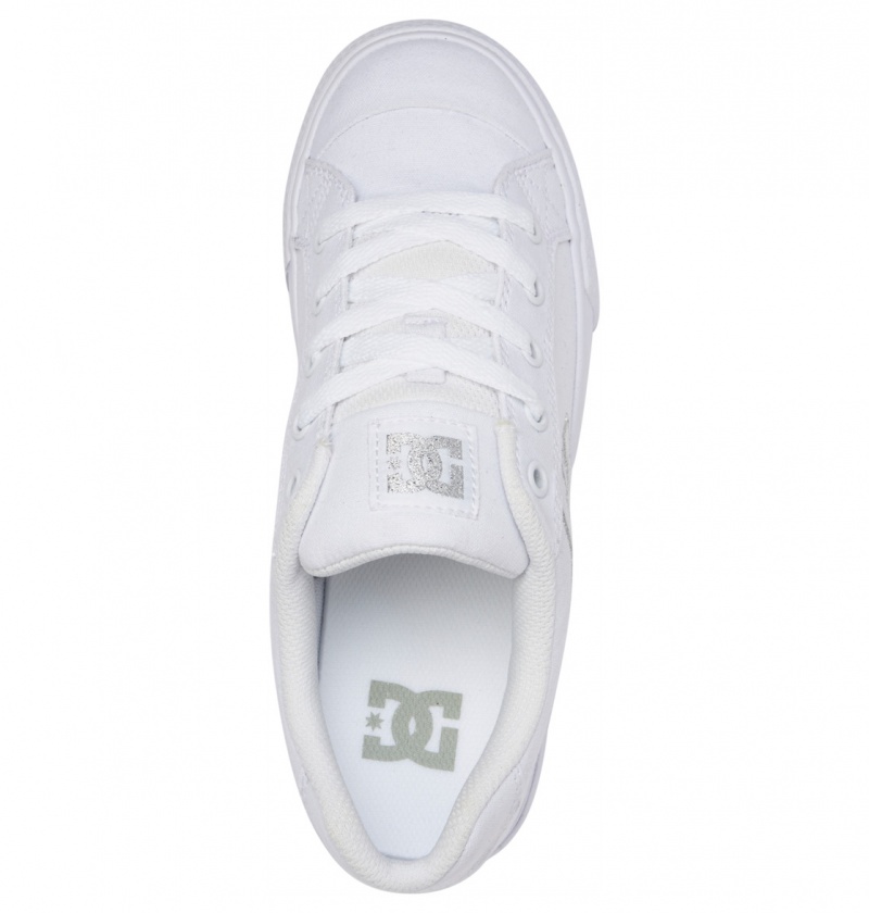 White / Silver DC Shoes Chelsea Tx - Shoes | ZFVCXO-912