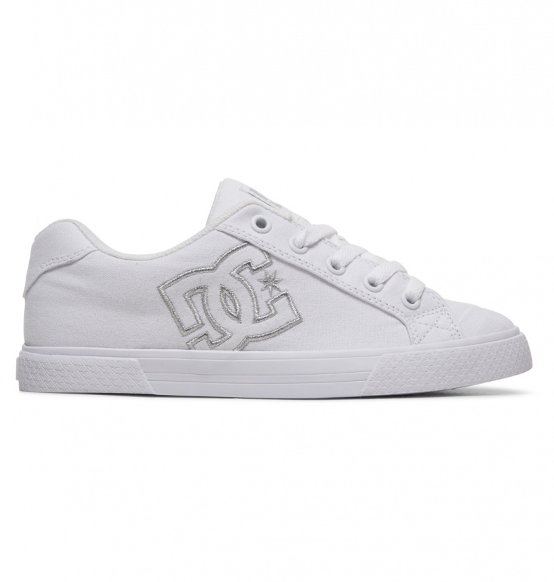 White / Silver DC Shoes Chelsea Tx - Shoes | ZFVCXO-912