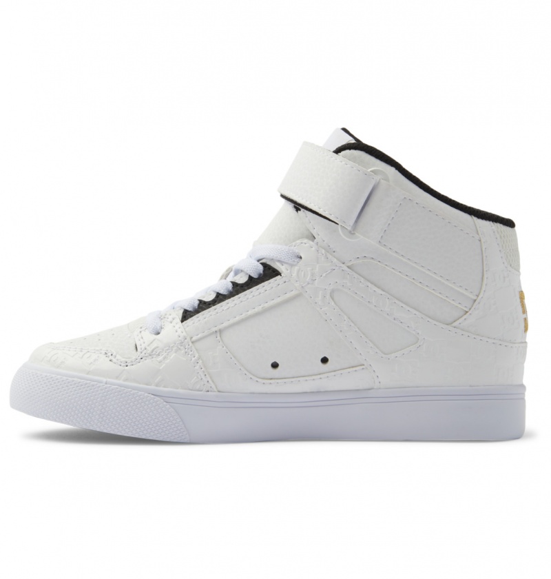 White / Silver DC Shoes Pure Hi SE - High-Top Shoes | FPSOGY-439