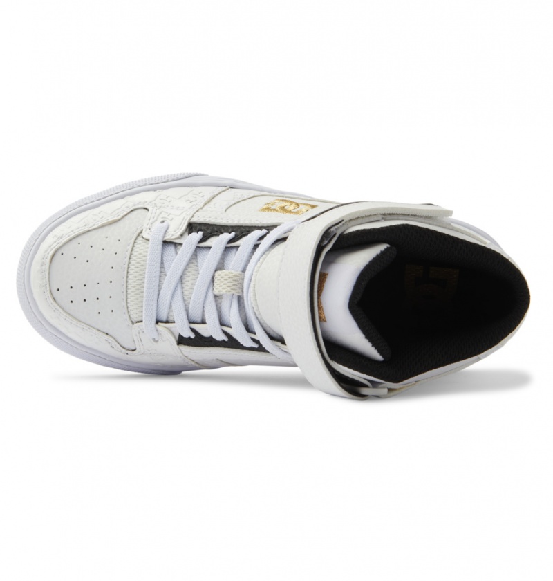 White / Silver DC Shoes Pure Hi SE - High-Top Shoes | FPSOGY-439