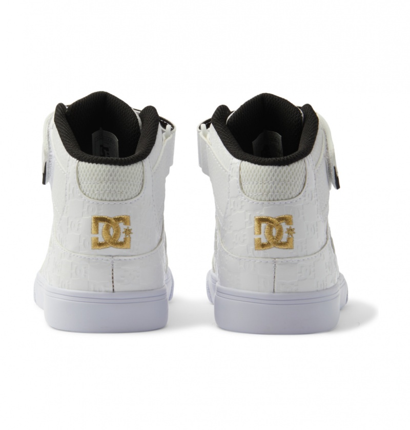 White / Silver DC Shoes Pure Hi SE - High-Top Shoes | FPSOGY-439