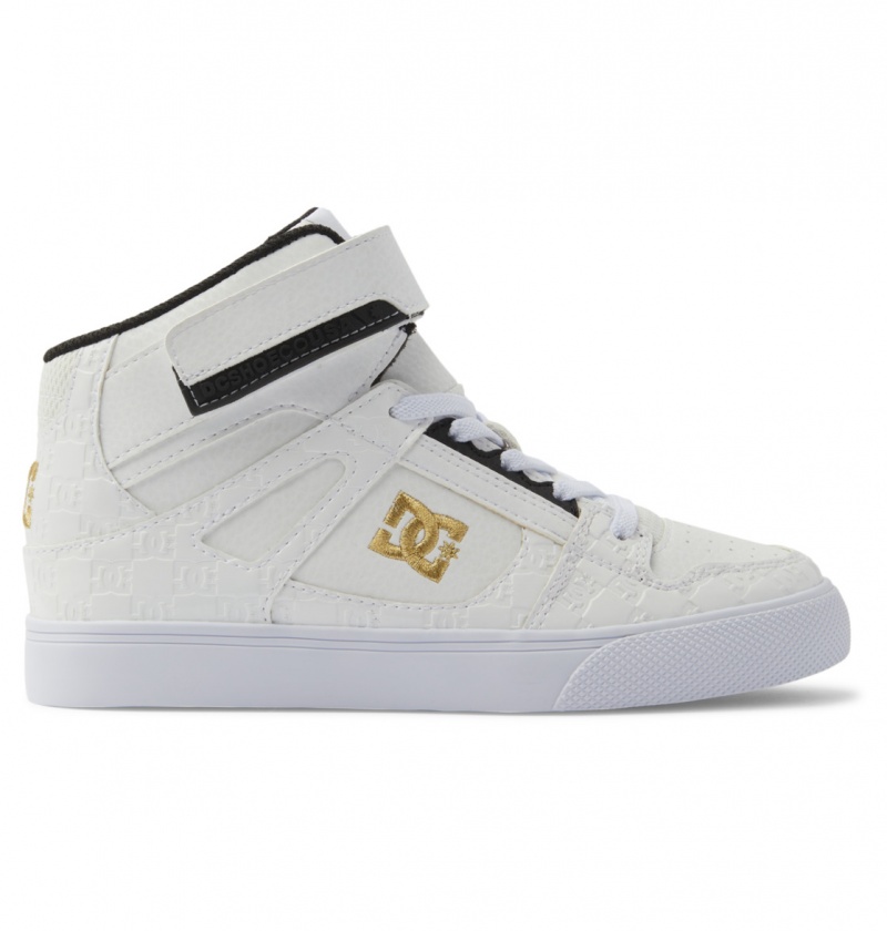 White / Silver DC Shoes Pure Hi SE - High-Top Shoes | FPSOGY-439