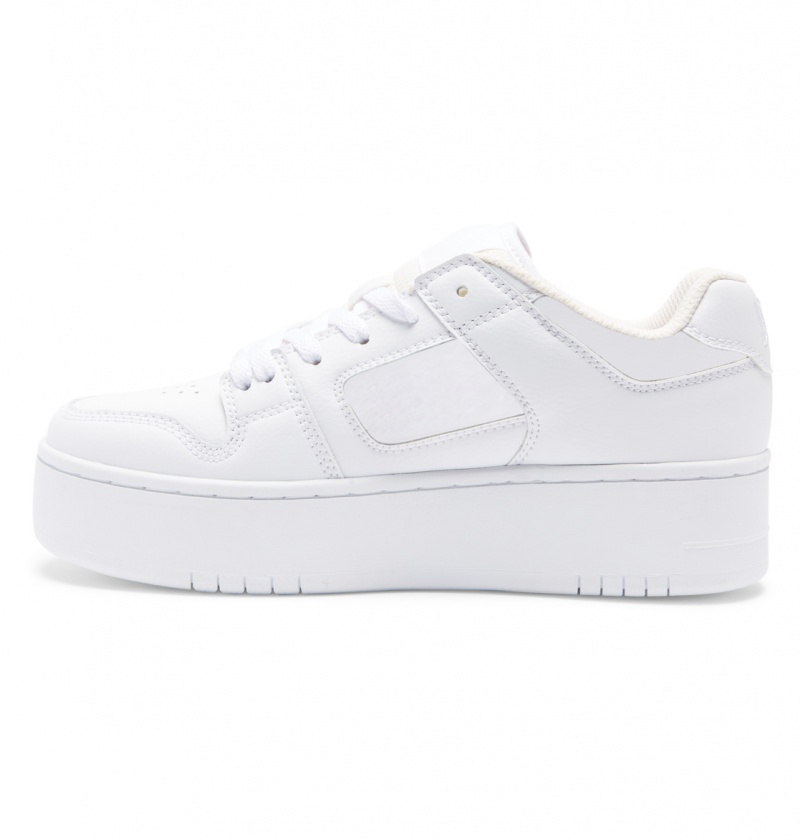 White / White DC Shoes Manteca 4 Platform - Flatform Shoes | UJCBMS-605