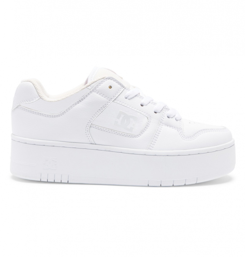 White / White DC Shoes Manteca 4 Platform - Flatform Shoes | UJCBMS-605