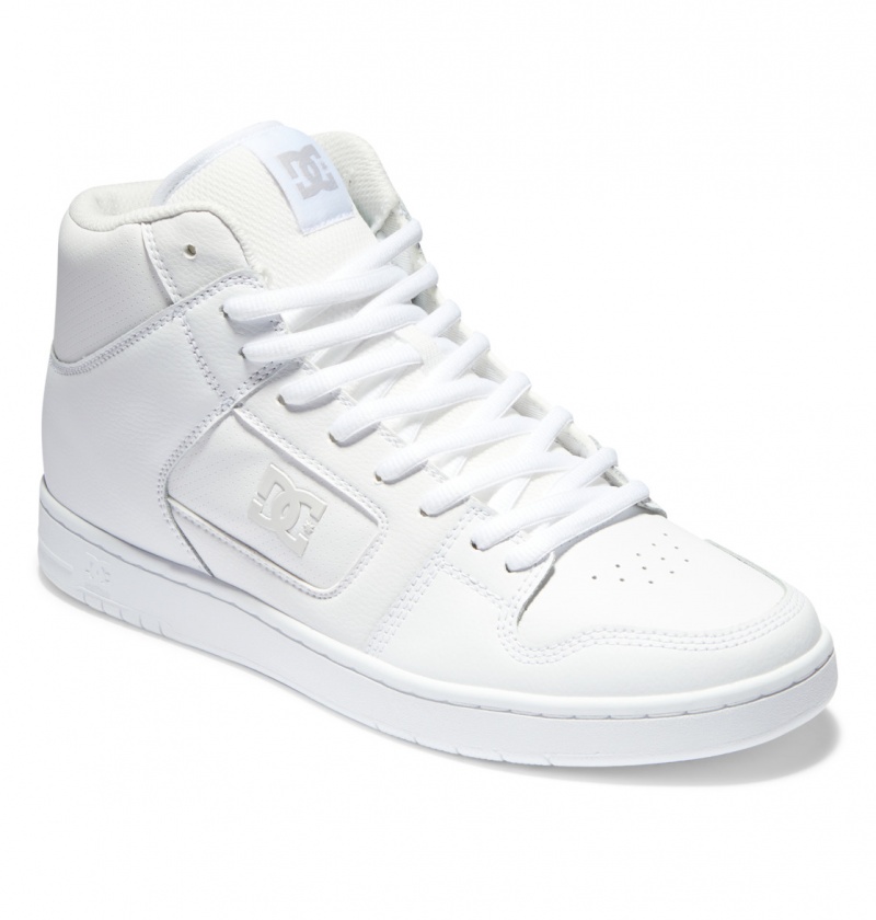 White / White / Battleship DC Shoes Manteca 4 Hi - High-Top Shoes | JEHODB-019