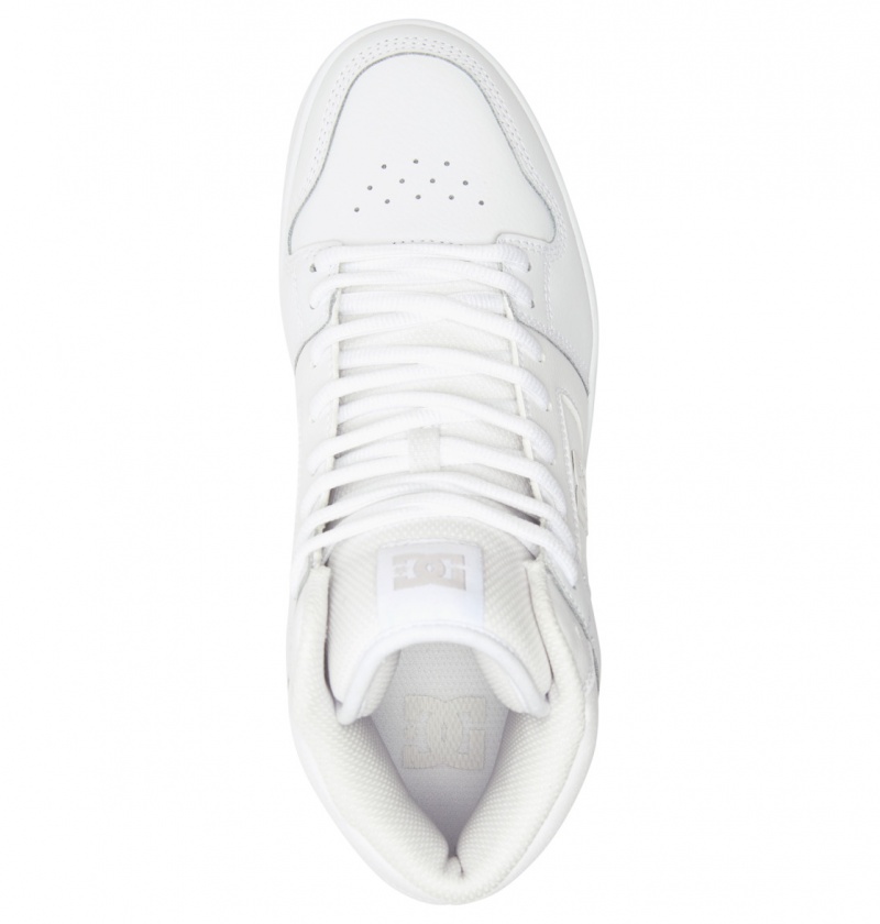 White / White / Battleship DC Shoes Manteca 4 Hi - High-Top Shoes | JEHODB-019